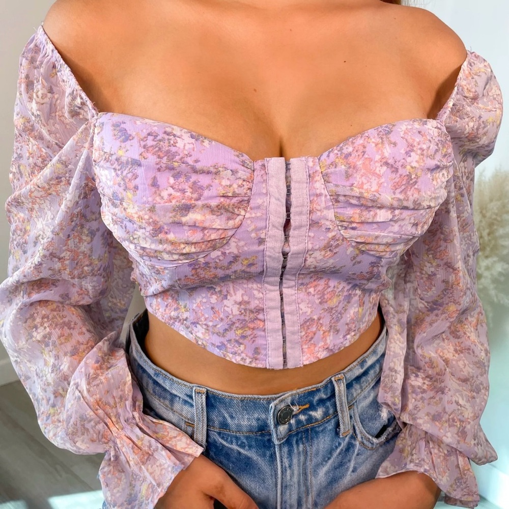 Lavender Crop Top